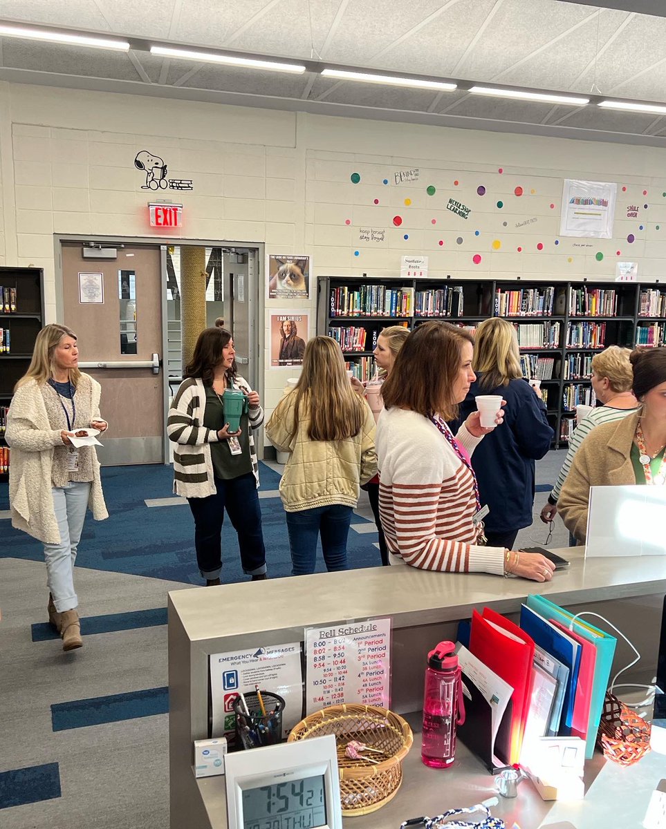 pizitzlibrary's tweet photo. Our annual Cider &amp; Sausage gathering:  It’s always fun to have our friends visit the library ! @pizitzmiddle https://t.co/R3L58ie7aI