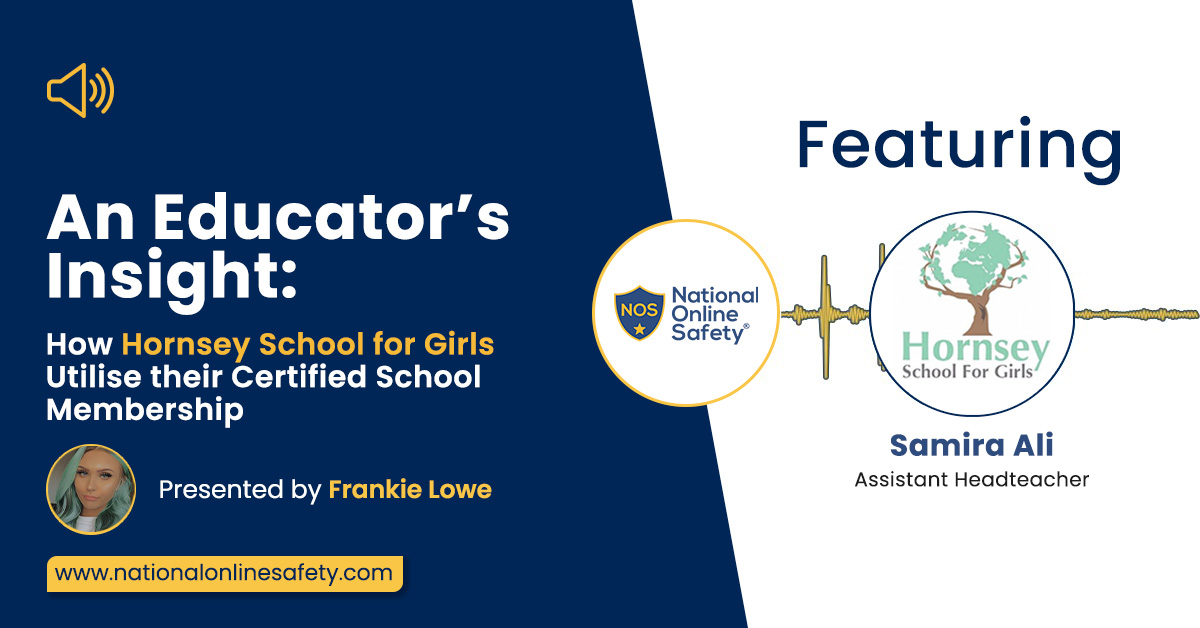 This week on An Educator's Insight, hear from Samira Ali (Assistant Headteacher) at Hornsey School for Girls! 🤩 'National Online Safety takes every stakeholder into account. It's not just for teachers, it's for parents too.' Listen now on Spotify >> hubs.ly/Q01mqr3d0