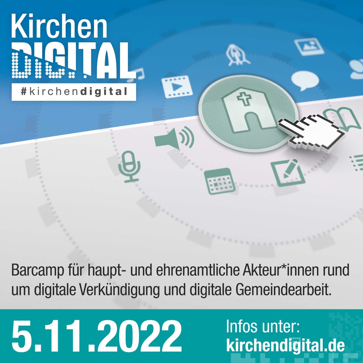 ekhn_de's tweet photo. Zoom-Müdigkeit, Arbeiten in Social Media, die digitale Gewinnung von Freiwilligen sind nur einige Themen des Barcamps zu digitaler Gemeindearbeit und Verkündigung am Samstag, 5. November. Teilnahme kostenlos. Infos und Anmeldung: https://t.co/a9LLt00gwe
#kirchedigital @ekd https://t.co/vigTMxTexr