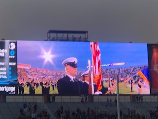 The NJROTC Cadets had the opportunity to Present the Colors at both the Georgia Tech/Duke game and the UCF/Temple football games.  They did an incredible job representing both Sebastian River High School and the School District of Indian River County!