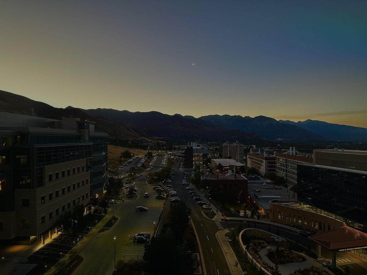 My favorite time of year is when the sunrise over the foothills lines up perfectly with my morning coffee before a case.  #beaUTAHful <a href="/huntsmancancer/">Huntsman Cancer Institute</a>  <a href="/UofUHealth/">University of Utah Health</a> <a href="/UofU_Views/">Views from the U</a>