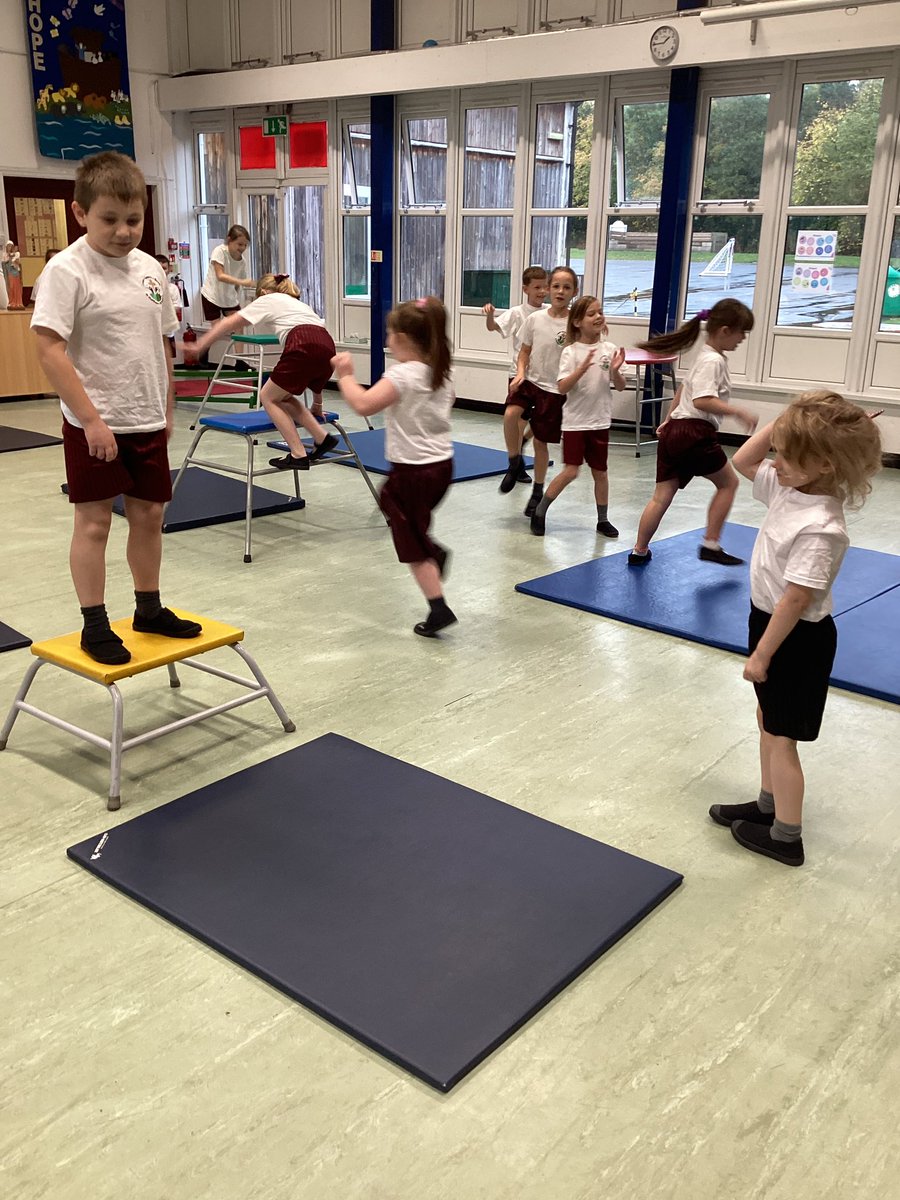 StMattsLL's tweet photo. The year 3 children loved using the climbing frame and vaults today! #standingstance #mats #jumpsrollsbalancing #climbing #travelling https://t.co/V9htnde5k9