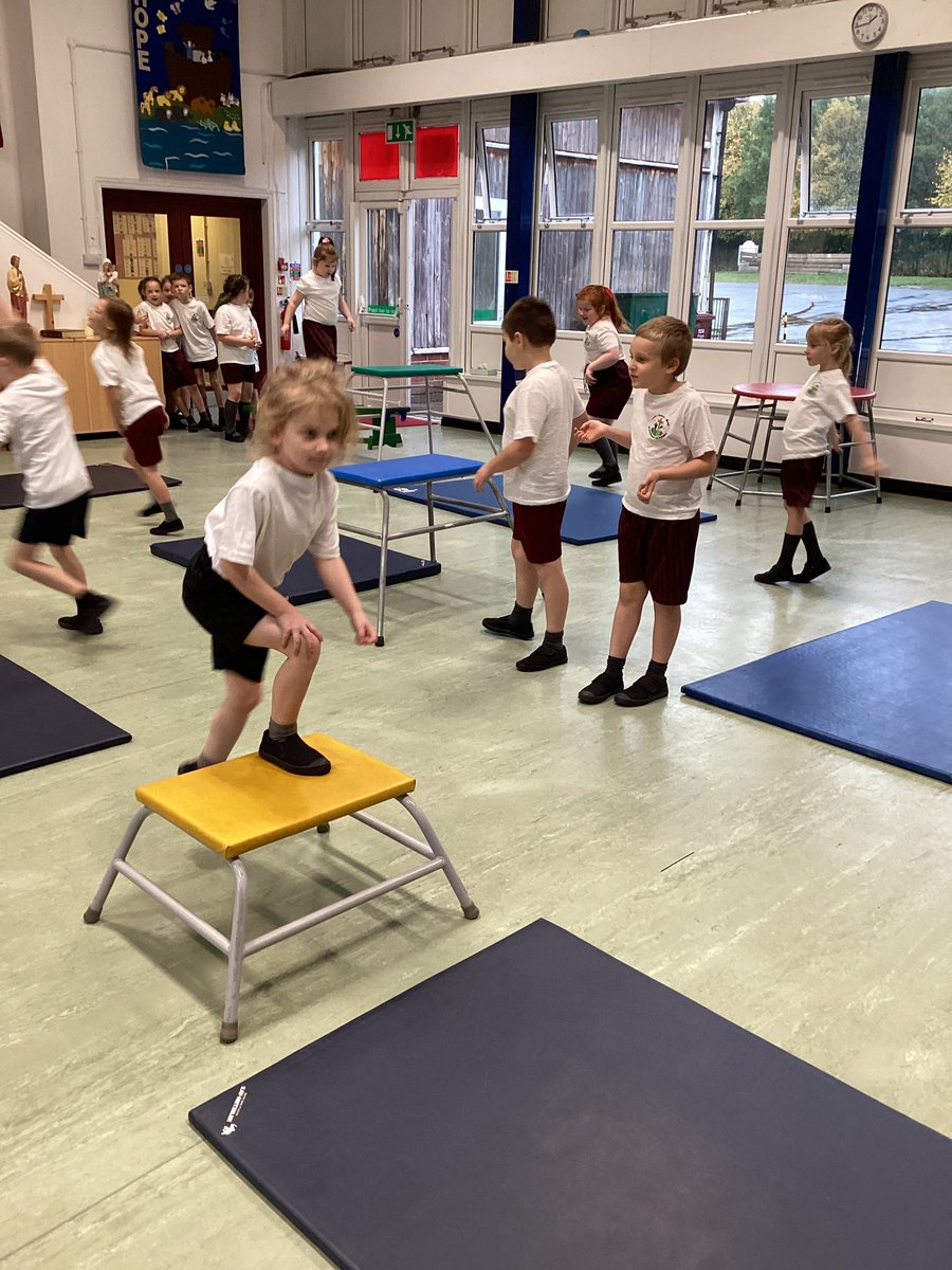 StMattsLL's tweet photo. The year 3 children loved using the climbing frame and vaults today! #standingstance #mats #jumpsrollsbalancing #climbing #travelling https://t.co/V9htnde5k9