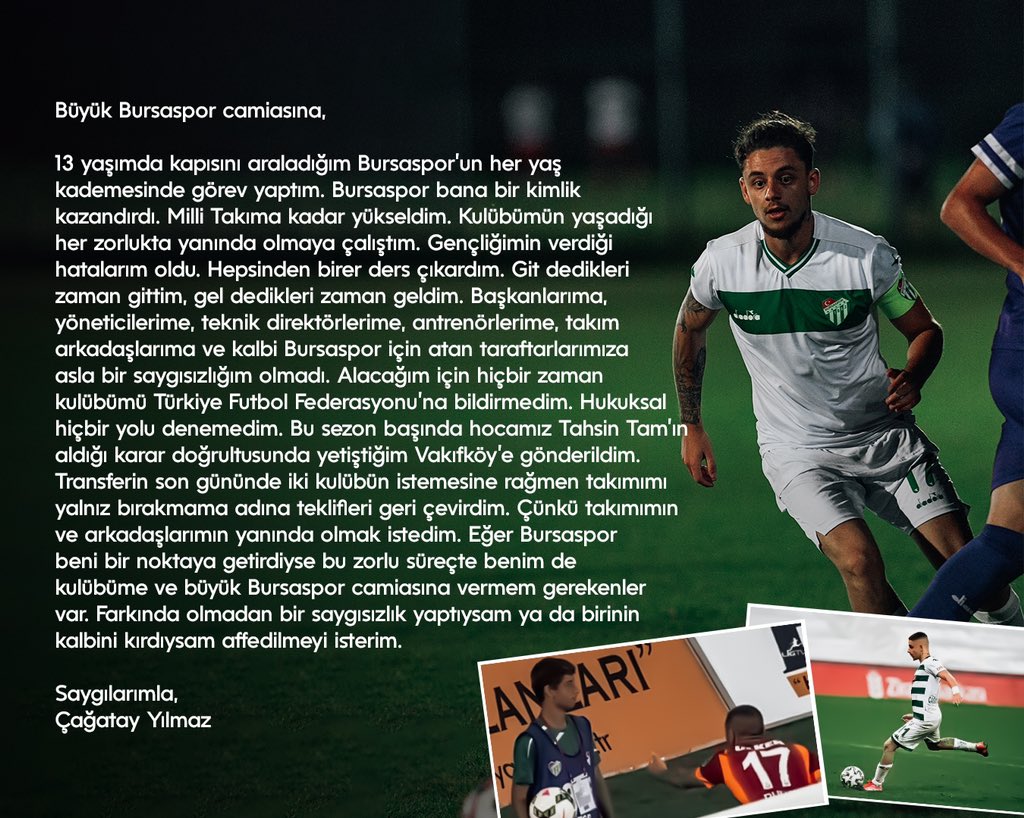 Büyük Bursaspor camiasına saygılarımla 🐊