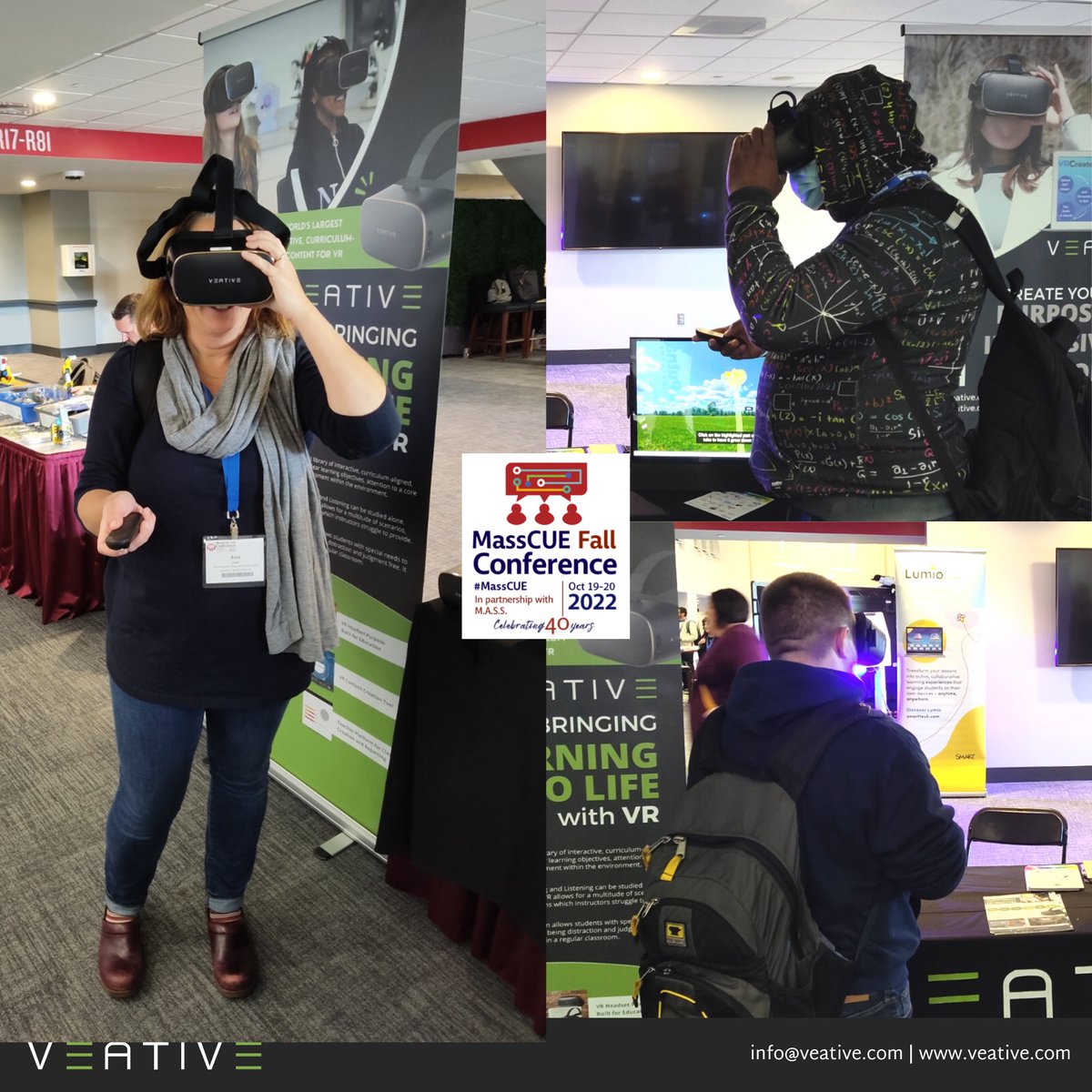Some more #behindthescenes photos from TEQ's STEM playground at MassCUE! We love watching everyone experience learning with Veative’s VR!
