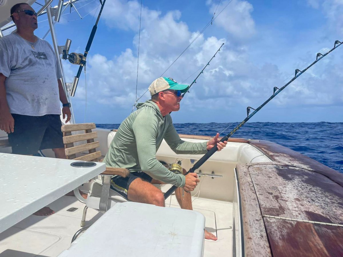 AdamStewart's tweet photo. 🇯🇲Throwing back to last weekend’s 59th Port Antonio Marlin Tournament where #TeamStewFish received the Tony Myers All-Island Trophy for winning the Montego Bay tournament and placing 2nd in the Port Antonio tournament. https://t.co/UN4KMiRz5t