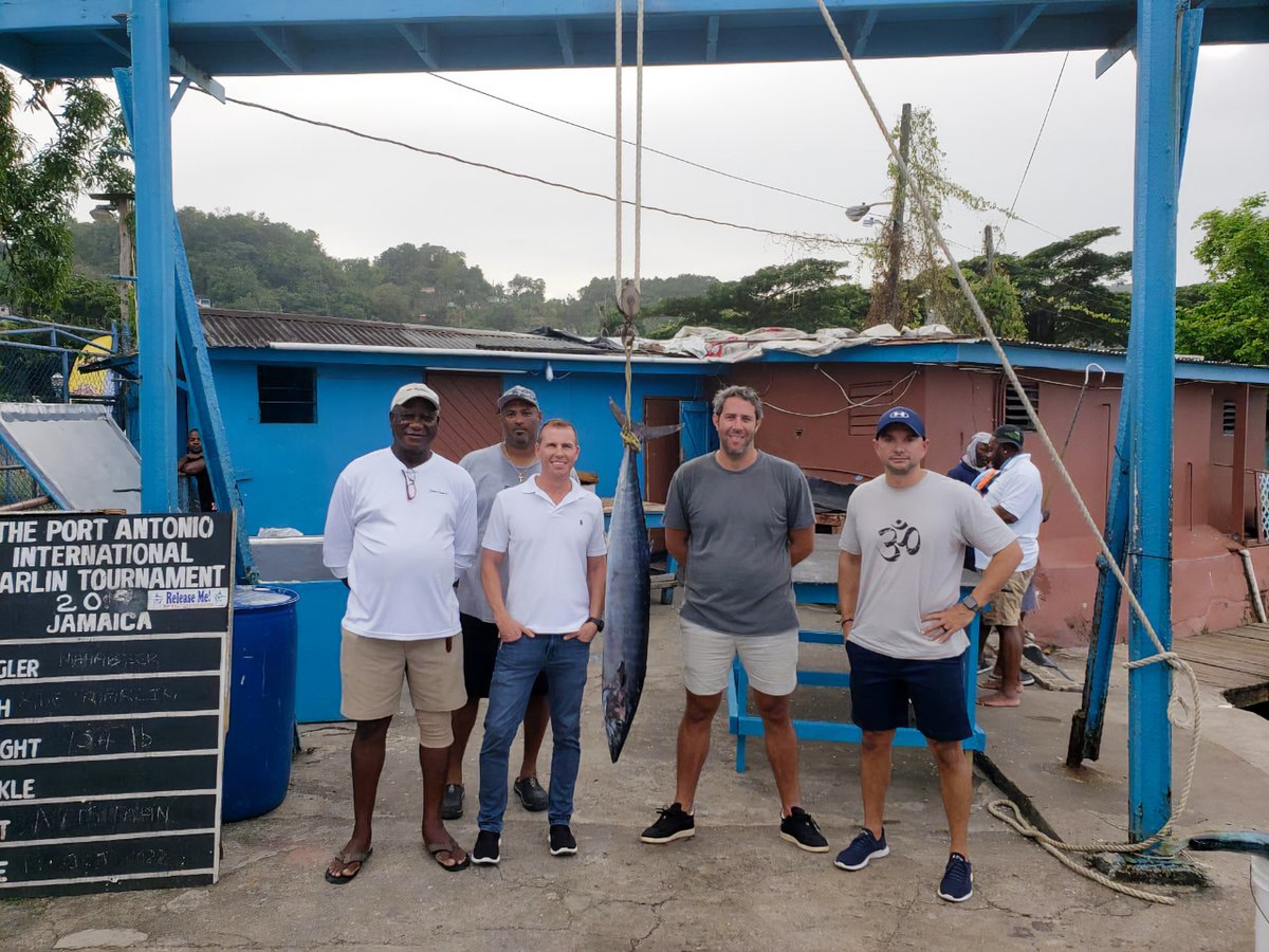 AdamStewart's tweet photo. 🇯🇲Throwing back to last weekend’s 59th Port Antonio Marlin Tournament where #TeamStewFish received the Tony Myers All-Island Trophy for winning the Montego Bay tournament and placing 2nd in the Port Antonio tournament. https://t.co/UN4KMiRz5t