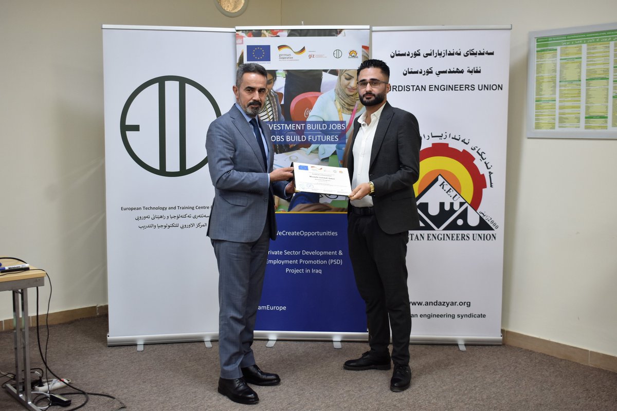 ETTC_Iraq's tweet photo. From October 16th to 20th 2022, ETTC & KEU held a course entitled #Wastewater Managementโ which is supported by the PSD, the project is co-funded by BMZ and EU. Itโs implemented by GIZ in cooperation with ETTC and KEU.
#PSDinIraq #ETTCIraq #capacitybulding https://t.co/is9kr58zbI