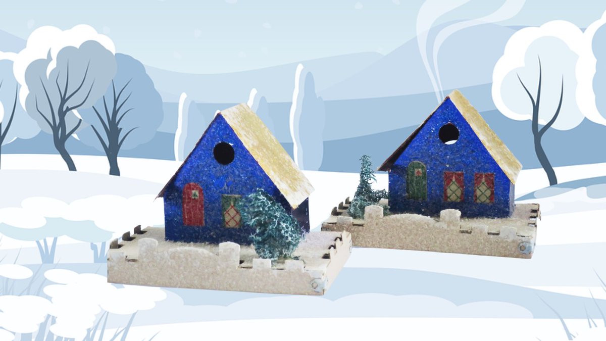 swirlingO's tweet image. Darling Pair of 1850s US made #PutzHouse #FoilGlitterHouse #MCM #Christmas #TMTinsta #TeamUnity #TeamVtgUSA more putz houses available in my shop, shop early before they are gone etsy.me/3yXVHMV