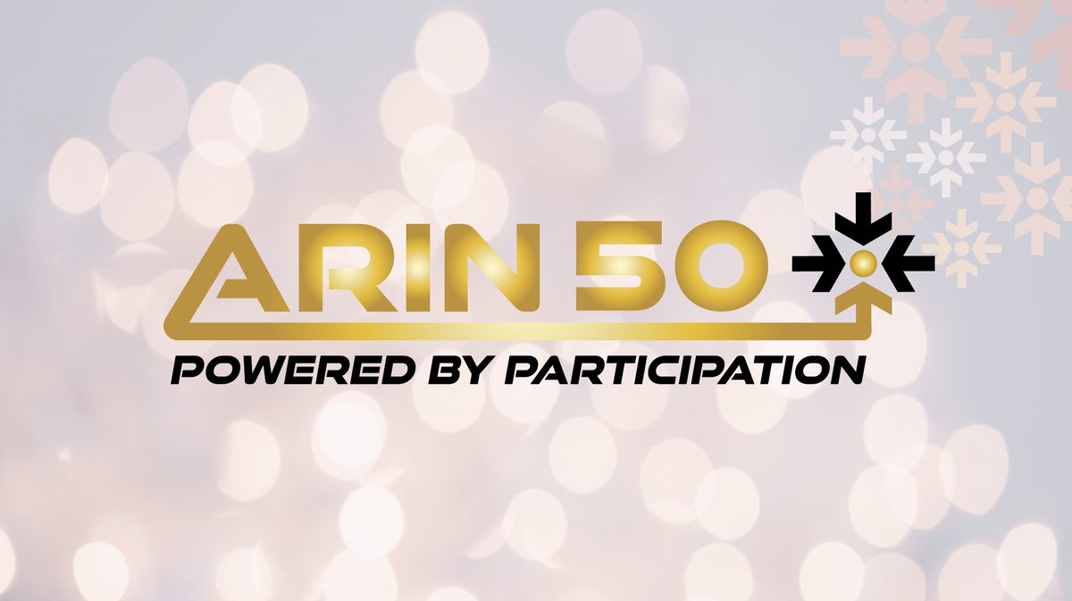 Today is the day! Our #ARIN50 Public Policy and Members Meeting begins at 9 AM PDT this morning in Hollywood and online. Check out our agenda to see what's coming up today: arin.swoogo.com/arin50/2203636