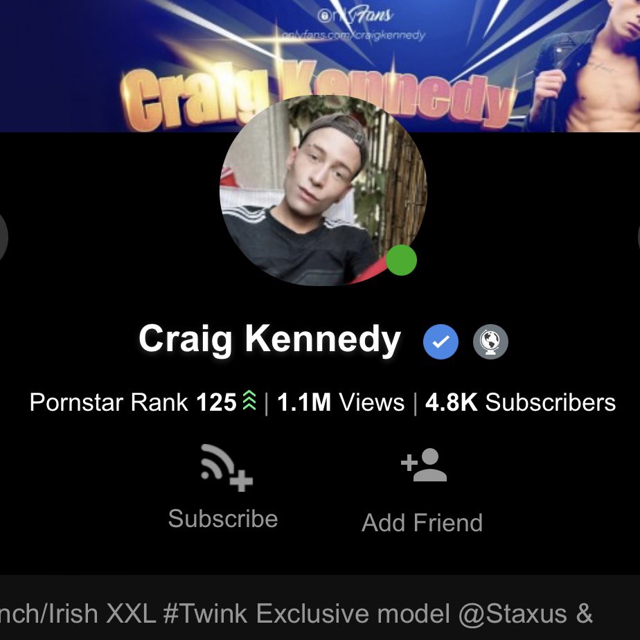 Craig Kennedy OF 4 400K on Twitter "Subscribe to my PornHub