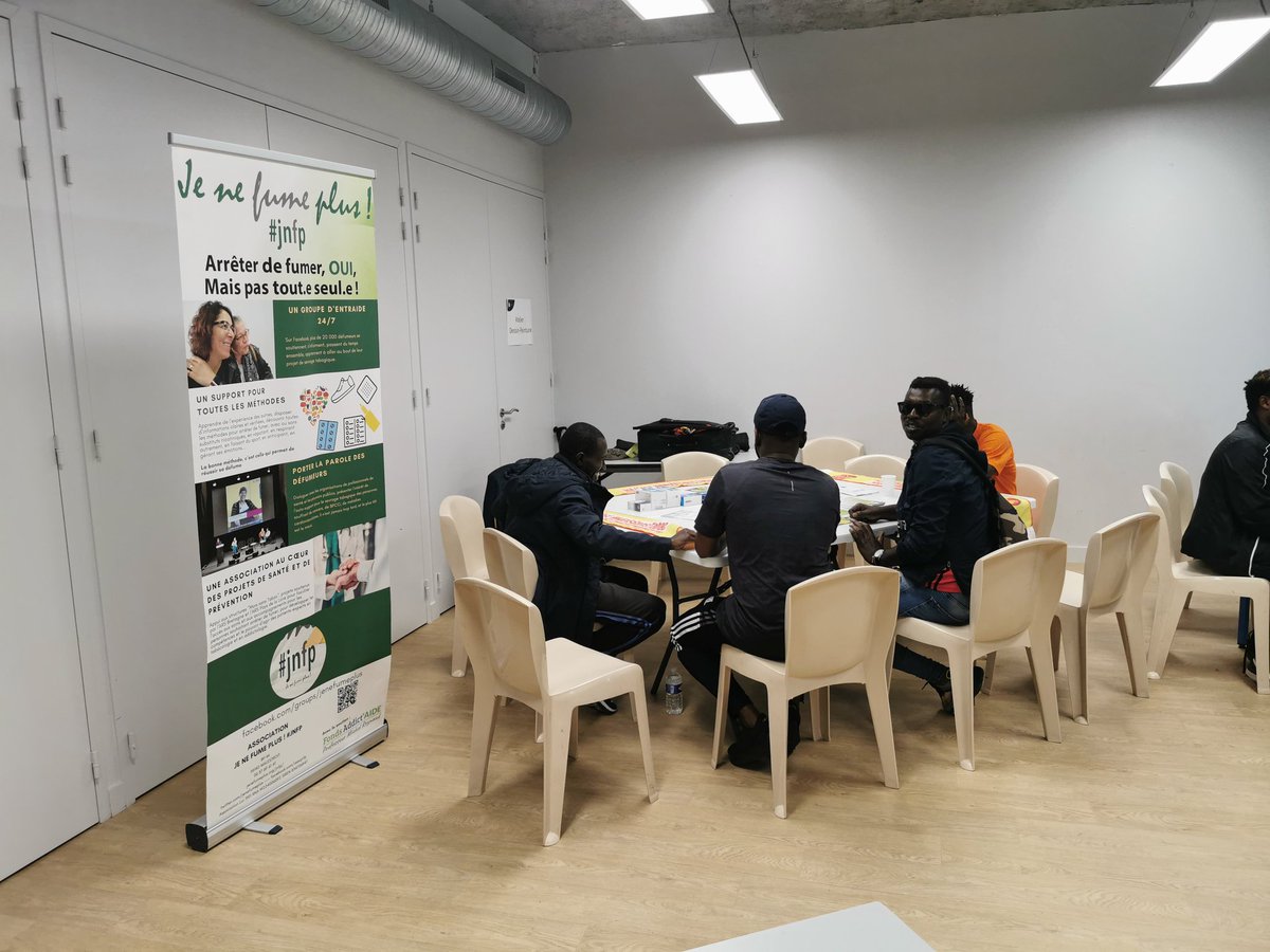 al1d's tweet photo. Des échanges motivationnels et #RPIB avec les salariés des chantiers d'insertion #convergence à l'espace #Laetitia @nantesfr @JeNeFumePlus avec @AddFrance_PDL. E-médiation dans le sevrage tabagique en #PDL. @ars_pdl @SRAE_Addicto @Addict_Aide @FPEA_asso https://t.co/NuYZDjtVZz