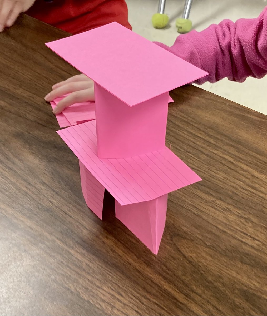 TheArtofSTEAM's tweet photo. STEAM Wednesday! 1st grade makes houses of (index) cards. #FTSFireballs https://t.co/RAJ6t3E1o9