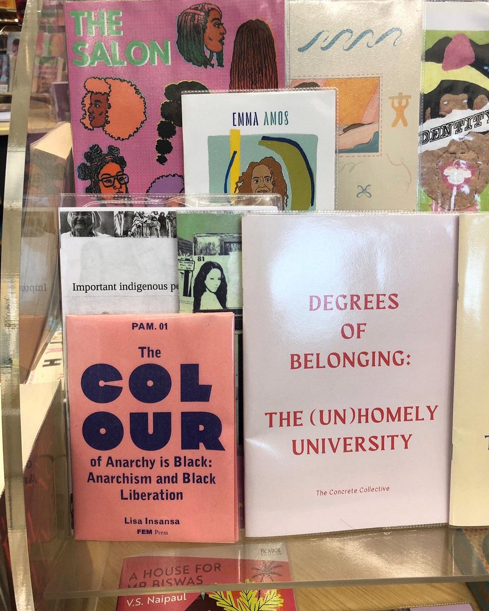 MillenniumLib's tweet photo. We’ve selected some of our favourite zines to celebrate Black zine-makers this #BlackHistoryMonth. 

Find the display of books and #zines on the ground floor of @millenniumlibrary, and read zines by @lisainsansa, Hannah Joseph-Asikhia, @Quarantimah and many other makers. 

#BHM https://t.co/JIjEYCiixJ