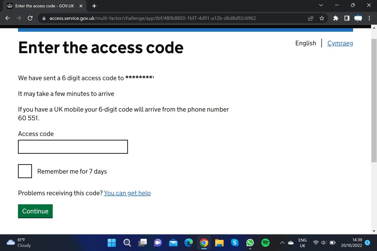 Onr_7's tweet photo. @HMRCcustomers Thank you for your response. But I couldn't find the option 'I can't get access code'. Can you share the link please? https://t.co/q1dkzr1xEq