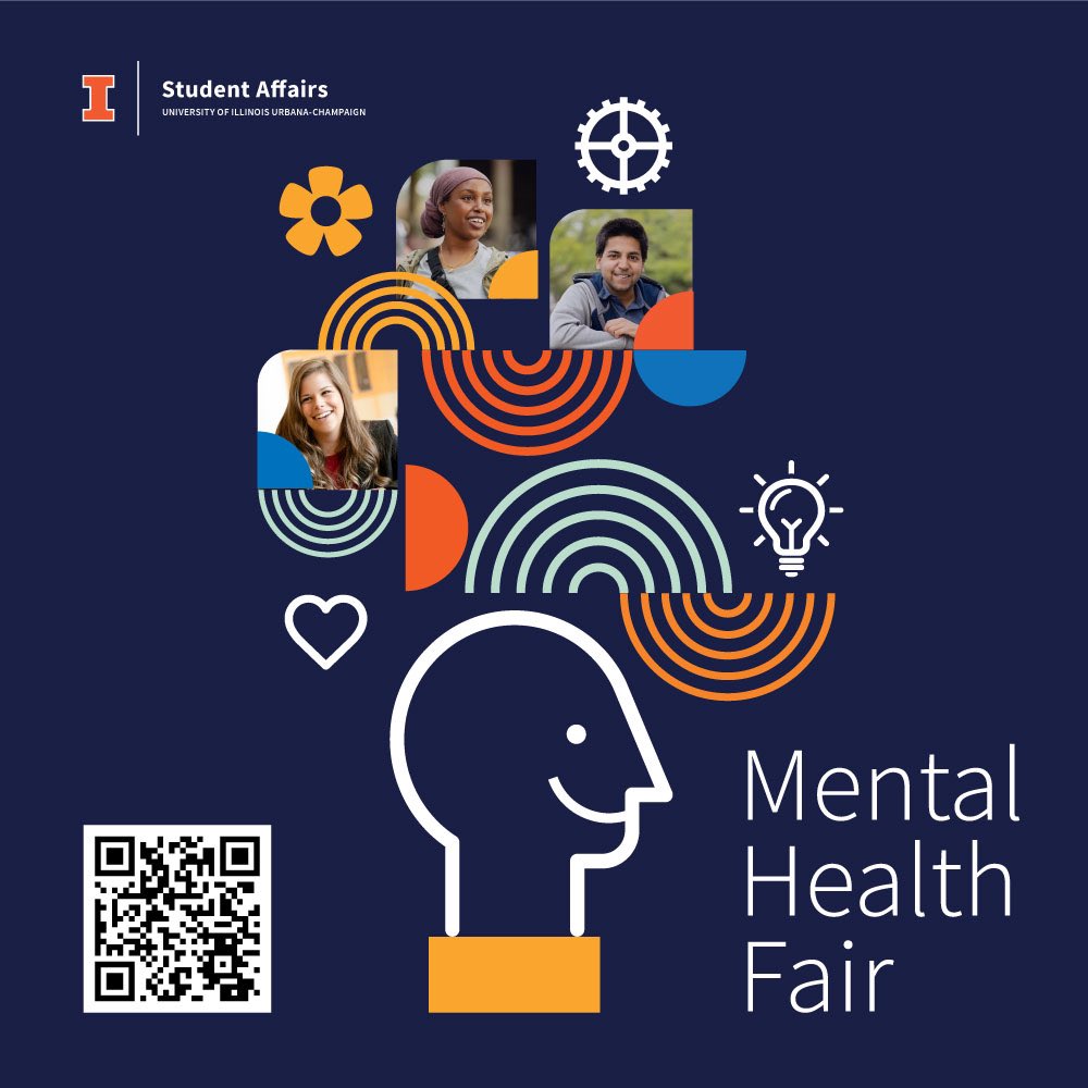Make plans to stop by next Tuesday, Oct. 25, in the Illini Rooms at the Illini Union from 1:00-3:00 PM for the <a href="/UofIllinois/">University of Illinois</a> Mental Health Fair! Hope to see you there!