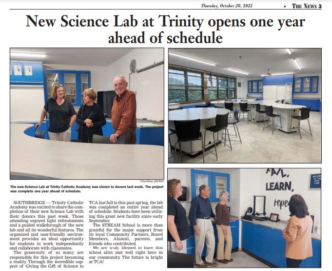 TCAElementary's tweet image. Today's Southbridge StonebridgePress edition. #streamschool #science #privateschool #tcabobcats