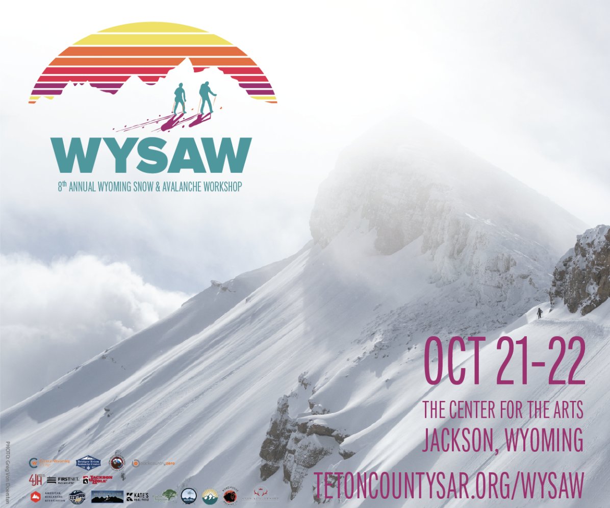Avalanche Institute (@avyinstitute) on Twitter photo Join us at the 8th Annual #WYSAW TOMORROW & Saturday, presented by <a href="/TetonCountySAR/">TCSAR</a>, <a href="/JHAvalanche/">JH Avalanche Friends</a>, and <a href="/cwc_rustlers/">Central Wy College</a>. Virtual and in-person, this two-day symposium will take place at the Center for the Arts in downtown Jackson. ow.ly/r0TQ50L8f5n #avyeducation #jacksonWY Join us at the 8th Annual #WYSAW TOMORROW & Saturday, presented by <a href="/TetonCountySAR/">TCSAR</a>, <a href="/JHAvalanche/">JH Avalanche Friends</a>, and <a href="/cwc_rustlers/">Central Wy College</a>. Virtual and in-person, this two-day symposium will take place at the Center for the Arts in downtown Jackson. ow.ly/r0TQ50L8f5n #avyeducation #jacksonWY