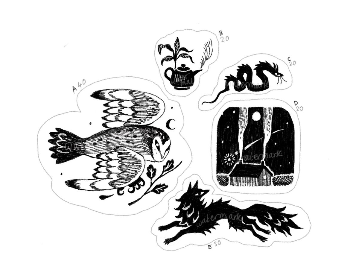 experimenting with selling tattoo flash? please DM if you want one, they are one-offs. prices in GBP! 