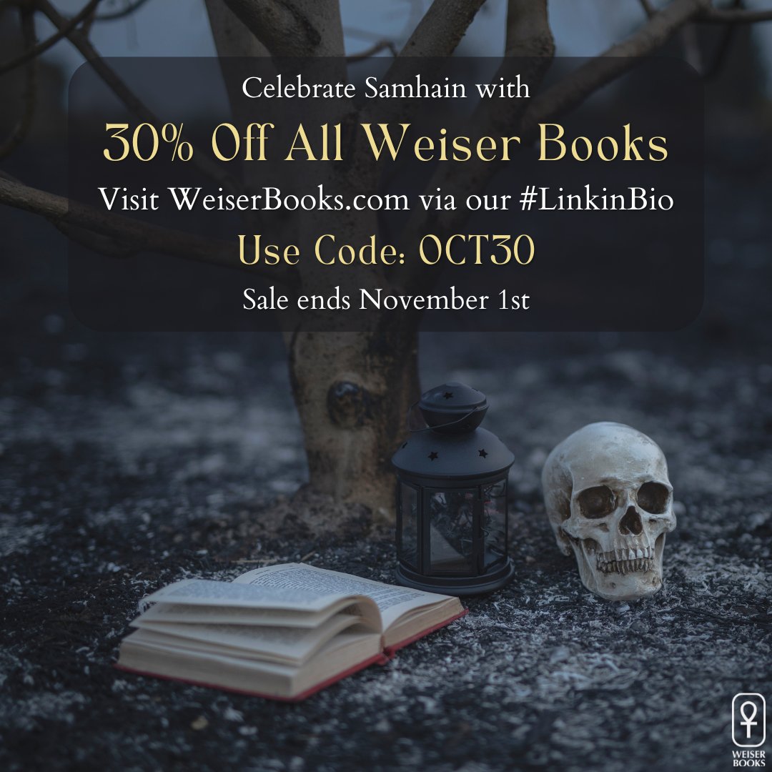 WeiserBooks's tweet photo. In celebration of the #SeasonOfTheWitch, we are offering a limited-time deal on every Weiser book! Visit https://t.co/7xRSZBSzs3 and use code: OCT30.
Sale ends November 1st.
#weiserbooks #bookstoliveby #seasonsofthewitch #samhain #witchingseason #halloween2022 #october2022 https://t.co/JimNIbaxwM