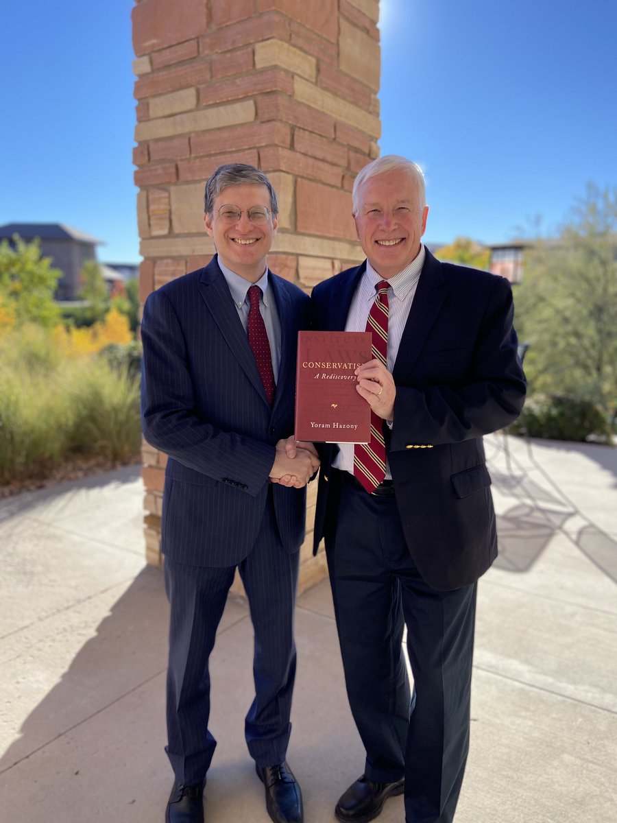 Great day hosting Dr. Yoram Hazony at CCU. Get his new book Conservatism: A Rediscovery—about liberty, responsibility, the changing political landscape, &amp; the importance of conservation &amp; transmission <a href="/my_ccu/">Colorado Christian University</a> <a href="/yhazony/">Yoram Hazony</a> <a href="/jeffhunt/">Jeff Hunt</a> <a href="/CCUAlumni/">Colorado Christian University Alumni</a> <a href="/timmctavish/">Tim McTavish</a> <a href="/CentennialCCU/">Centennial Institute</a> <a href="/CCU_CAGS/">CCU Online</a>