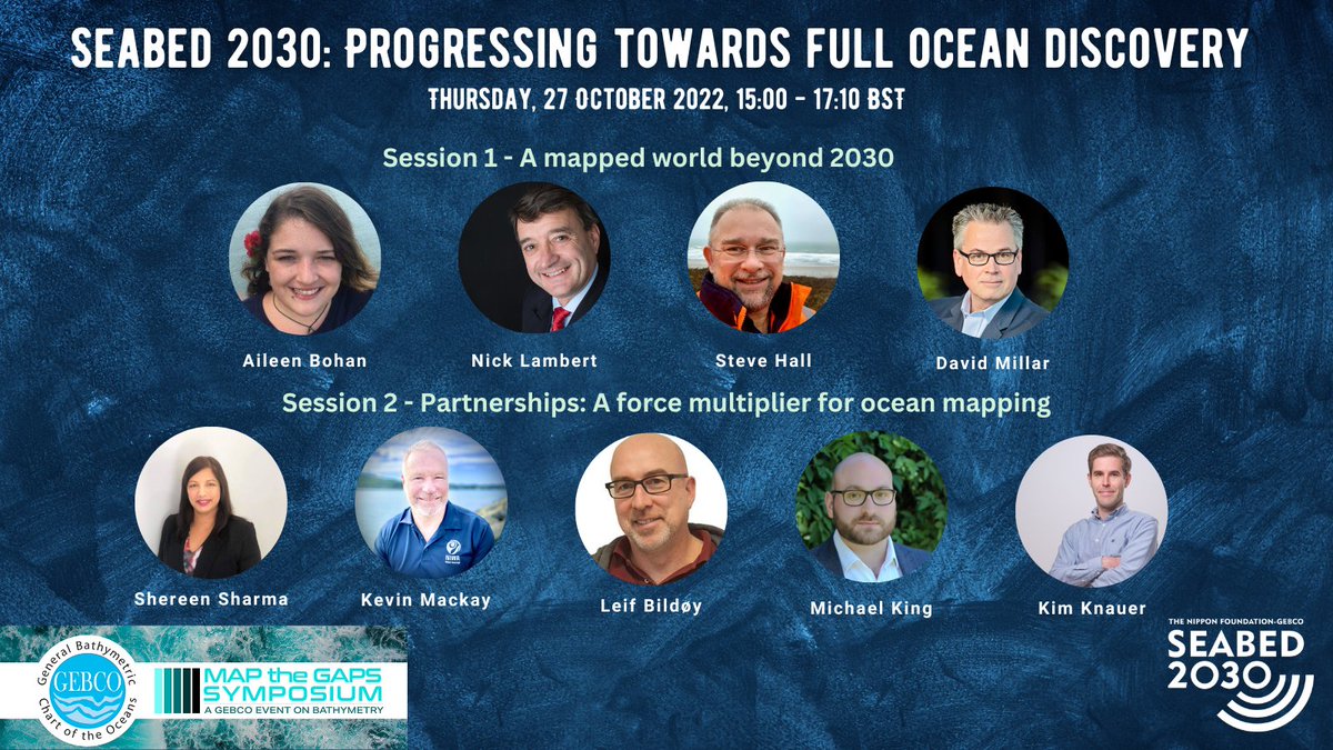 One week to go until our event at @mapthegaps symposium! 📅

Register now to join us: bit.ly/MaptheGaps

#Seabed2030 will host two sessions looking at progressing towards full #OceanDiscovery 🌊🪸