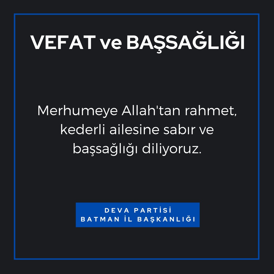 batmandadeva's tweet photo. İl Başkanımız Melik Müjdeci, parti heyeti ile Abdulkerim Zilan'ın kızı merhume Neslihan Taşçene'nin taziyesine giderek ailesi ve yakınlarına başsağlığında bulundu.

Merhumeye Allah'tan rahmet, kederli ailesine sabır ve başsağlığı diliyoruz. https://t.co/jsPEm6e1sp