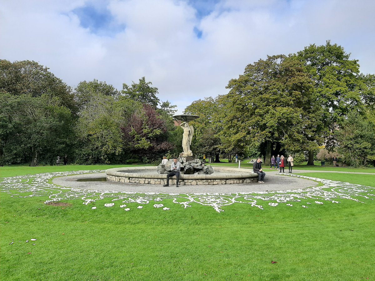 McConnonMiriam's tweet photo. It is still intact following yesterday's storms. Lost Lace installation continues at Iveagh Gardens until Sunday 23rd October and the Lost Lace -The Drawings continues at the Olivier Cornet Gallery until 30th October. https://t.co/4rwJN2xucC