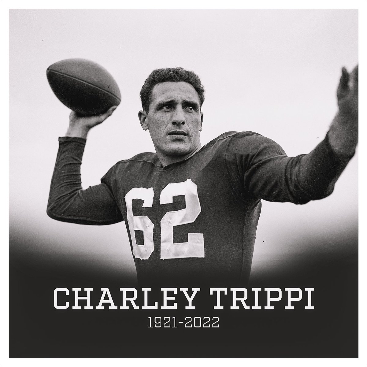 Today we celebrate the life of Charley Trippi. The Georgia Legend and NFL Hall of Famer passed away on October 19th at the age of 100. At this time we would like to extend our condolences to the Trippi family.