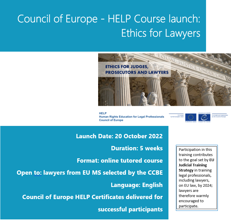 CCBEinfo's tweet photo. Lancement de la formation conjointe CCBE/HELP «Training course on ethics for lawyers » aujourd'hui à Strasbourg! Le vice-président du CCBE, Panagiotis Perakis, souligne que « la déontologie des #avocats sera toujours une priorité pour le CCBE ». https://t.co/HPTCAem5Yf