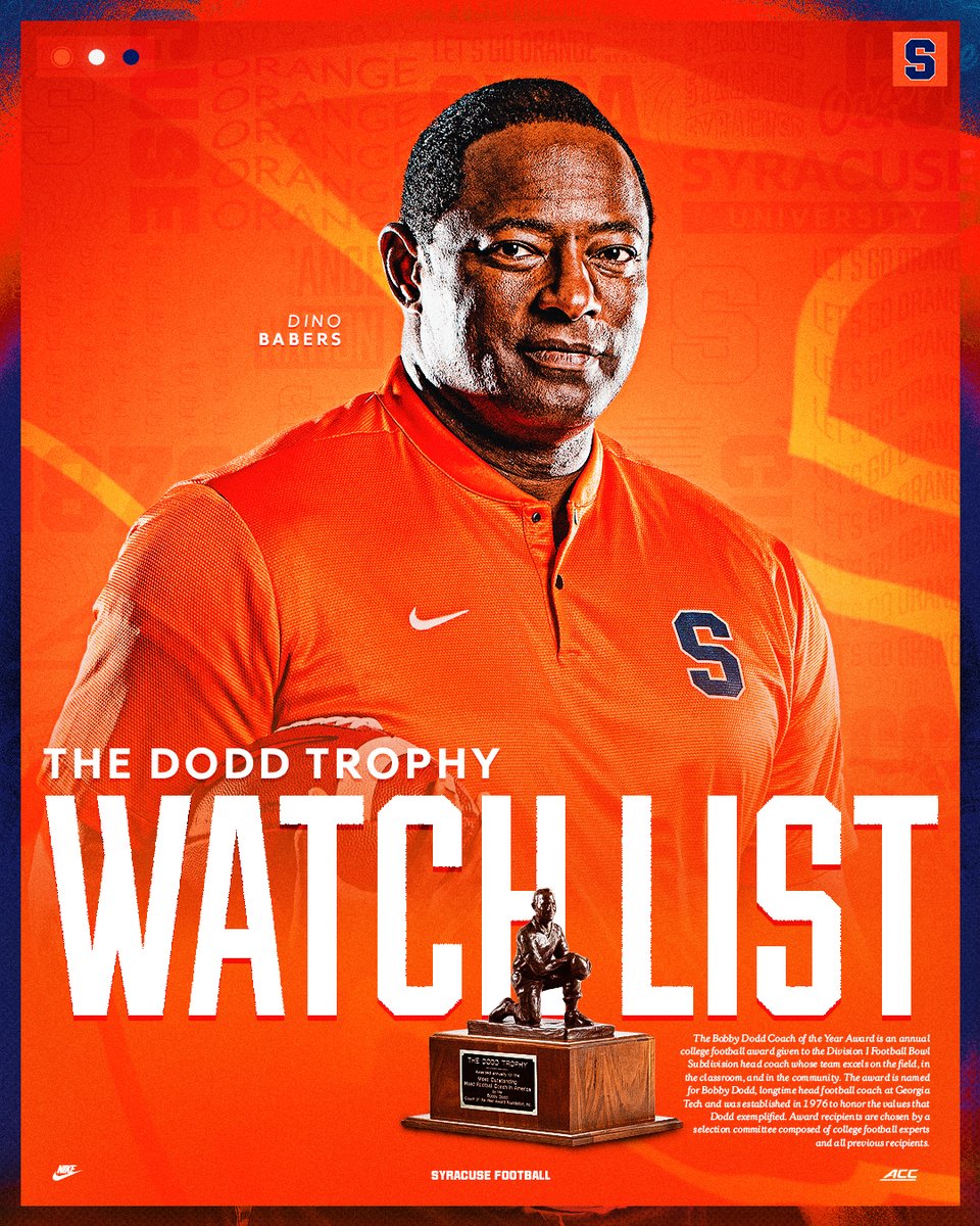 CuseFootball's tweet photo. That's our Coach!

Babers is on another Coach of the Year Watch List

Details: https://t.co/mBrCT3MV4k https://t.co/hyq92KeRPW
