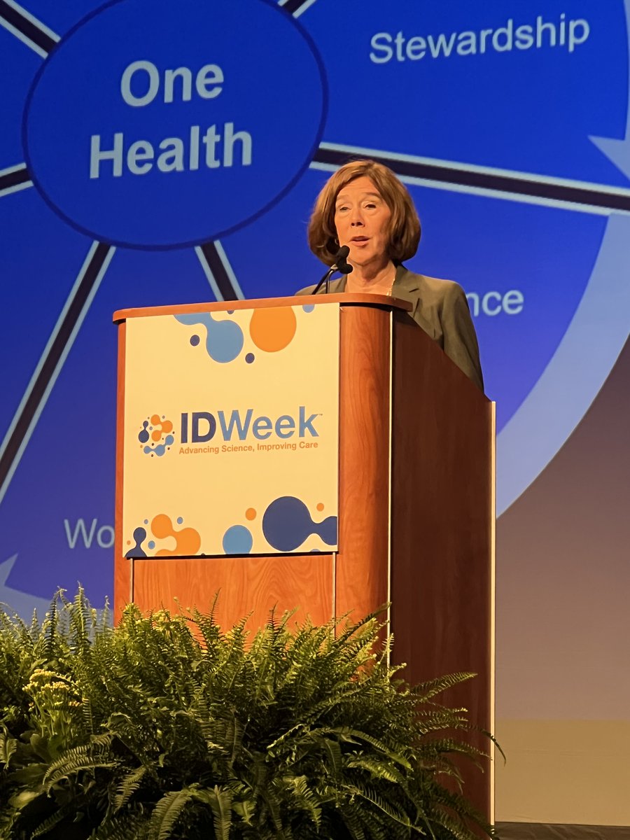 IDWeekmtg's tweet photo. As a leader in the field of #AMR research and stewardship, in this year's #IDWeek2022 Maxwell Finland Lecture Dr. Helen Boucher (@hboucher3) emphasizes the importance of strengthening the pipeline of antibiotics to treat patients.

#IDWeek2022 https://t.co/4SvZNPBvNq