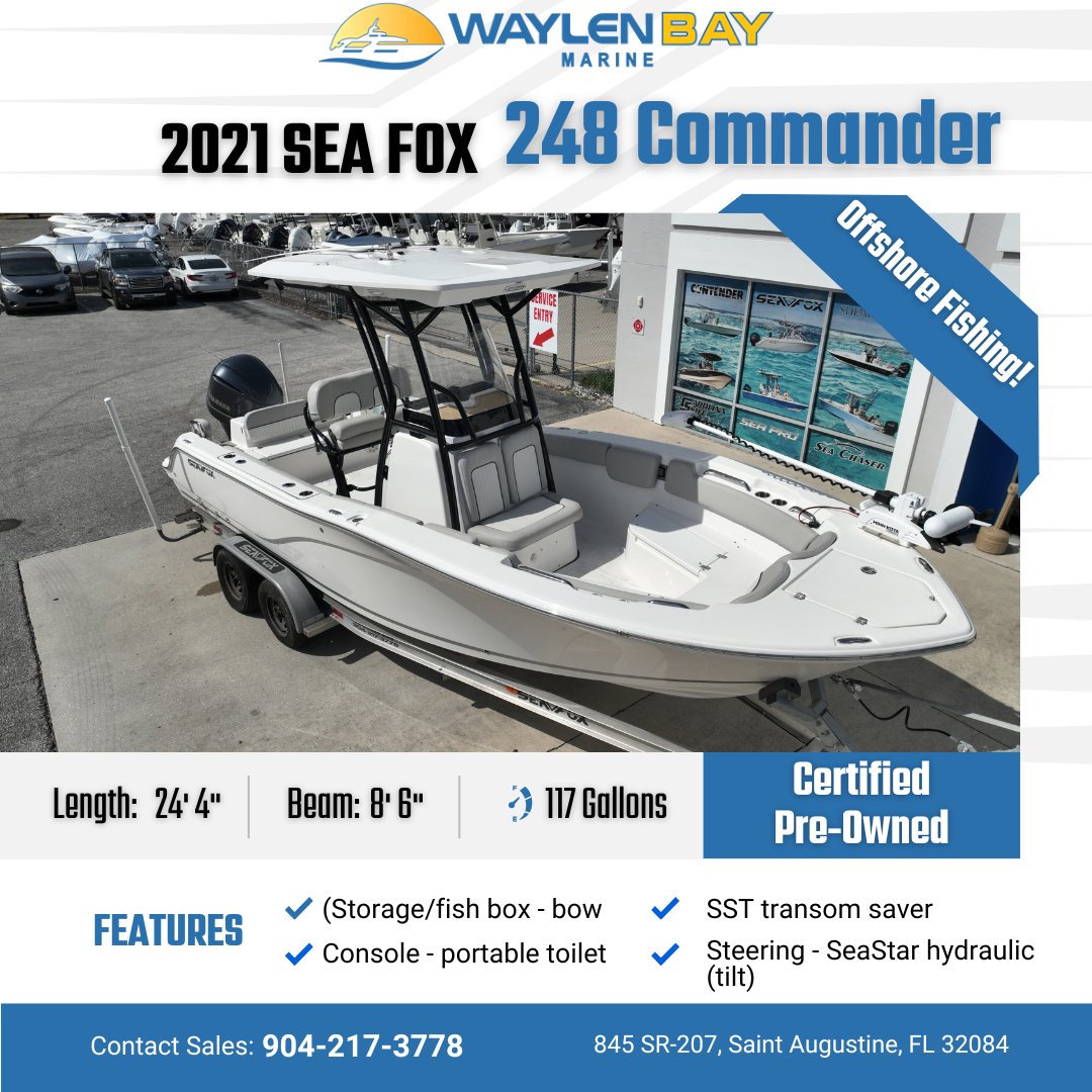 WaylenBayMarine's tweet image. If your in the market for a used boat check this 2021 Sea Fox 248 Commander &amp;gt;&amp;gt;&amp;gt; bit.ly/3sbVUIA.
Check out our used boats in stock &amp;gt;&amp;gt;&amp;gt; bit.ly/3CRm2NO

#waylenbaymarine #seafoxboats #offshoreboats #offshorefishing
