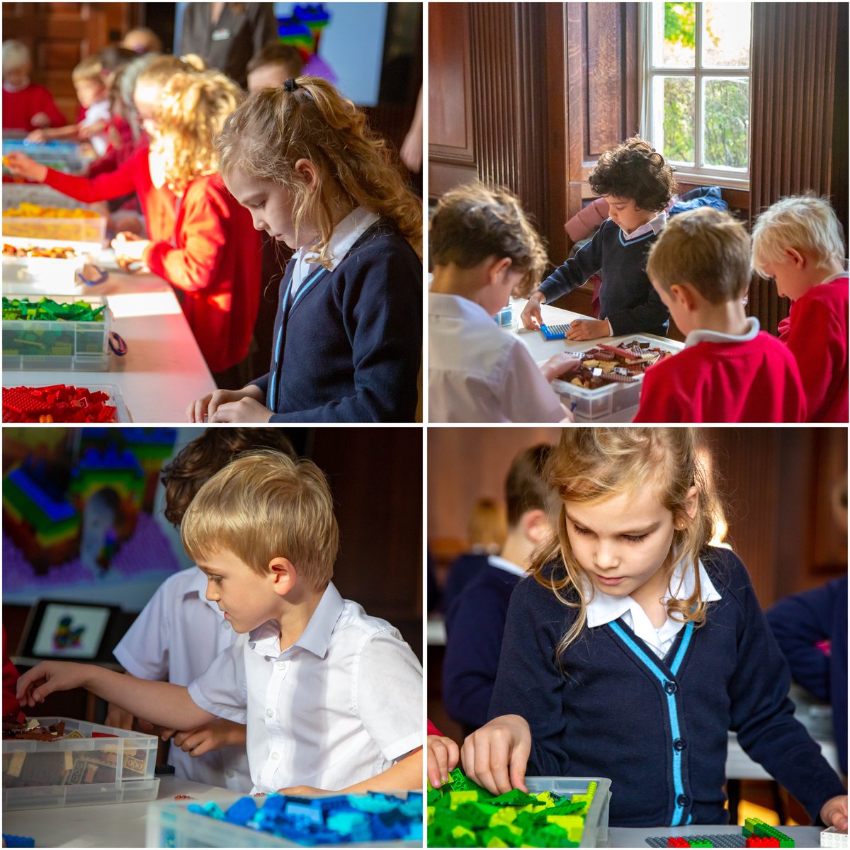 CKP_PrePrep's tweet photo. We welcomed Year 2 children from our Corinthian Partnership schools: Aston &amp; Cote Primary, Combe Primary, and Ducklington Primary this week for a #LEGO building workshop. Thank you to @BrickiesClub for a fantastic morning. #CokethorpeCreativity https://t.co/GSqz4bQbhI