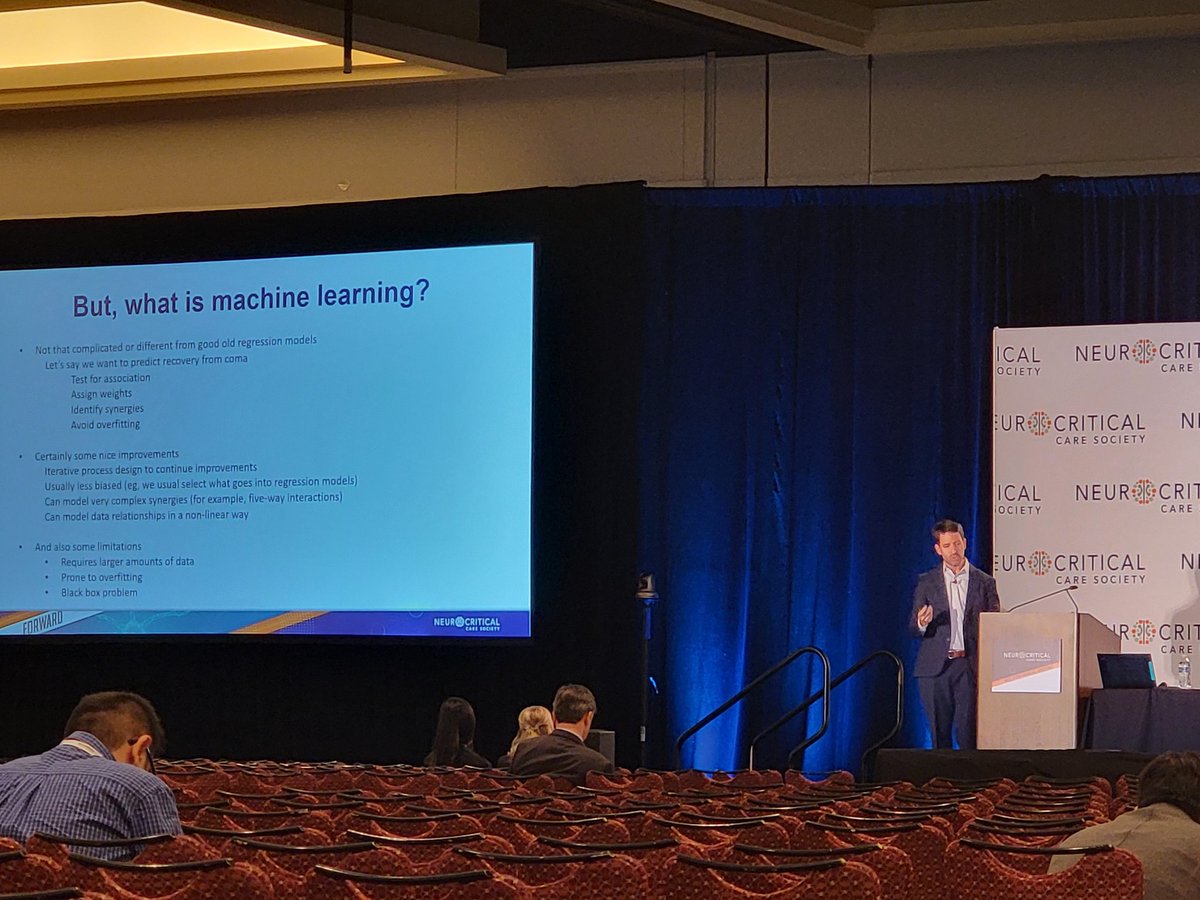Dr_RishiGanesan's tweet photo. @GuidoFalconeMD @YaleNeuroICU @Yale providing a fantastic overview of #MachineLearning, #AI & #BigData applications in the context of @neurocritical's #CuringComaCampaign at #NCS2022 https://t.co/OzgSf6Wdmn