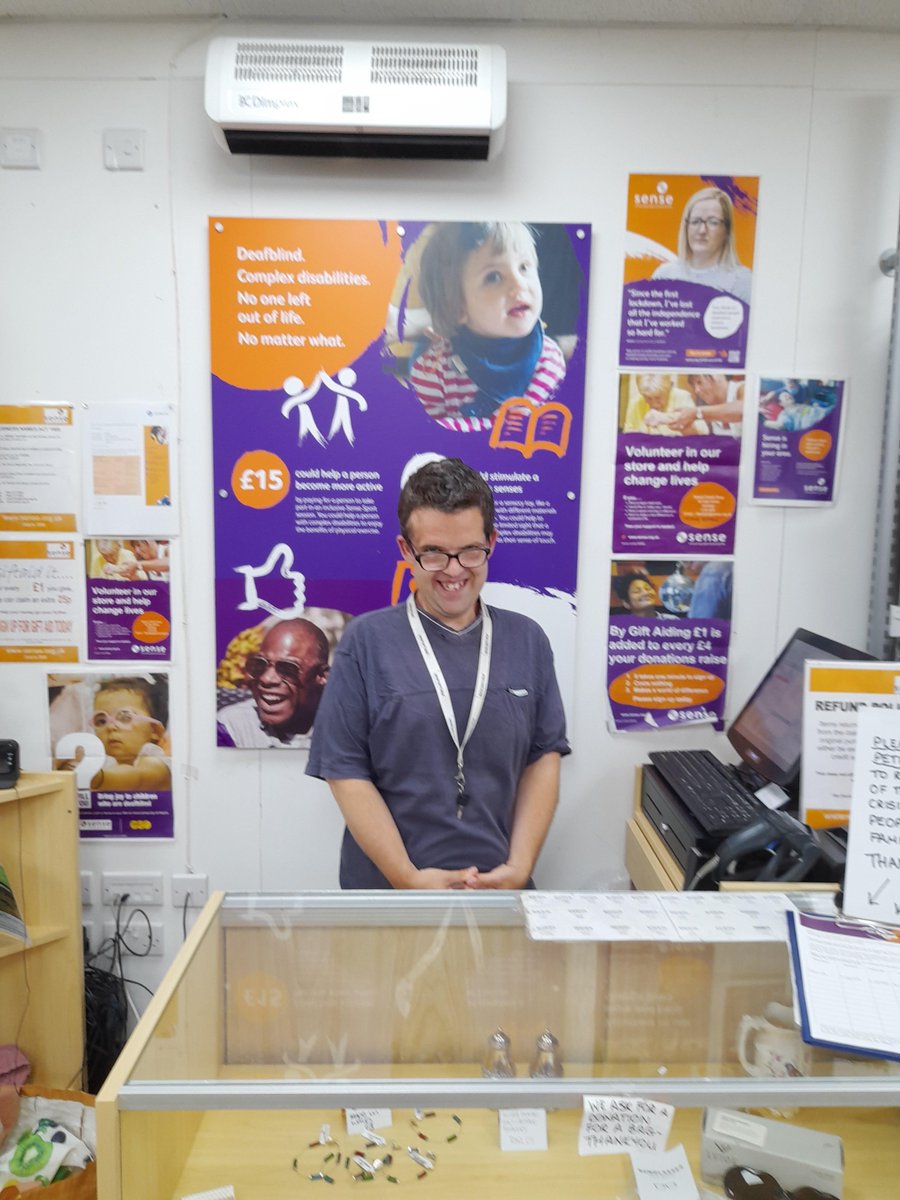 Carl has successfully gained a Voluntary position @sensecharity in Denbigh & loves his role! He is gaining new skills, experiences & is also meeting new people which is improving Carl’s confidence & independence. Keep up the good work Carl 👍