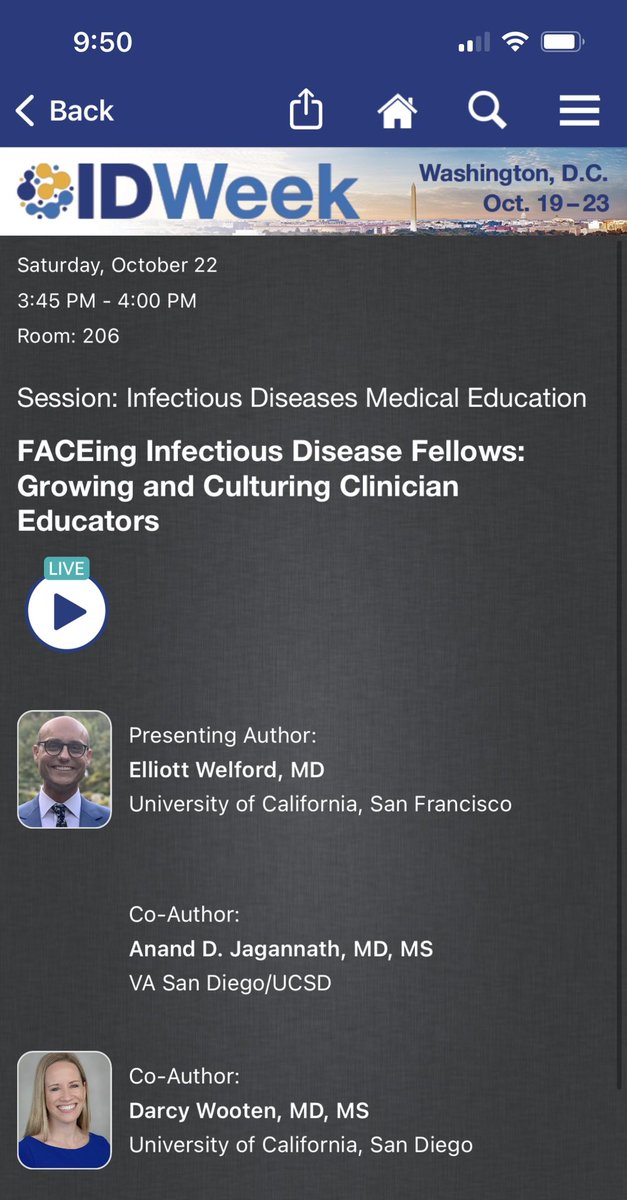 So excited to present at #IDWeek2022- My first as an attending! Thanks to @Darcy_ID_doc for being an incredible mentor