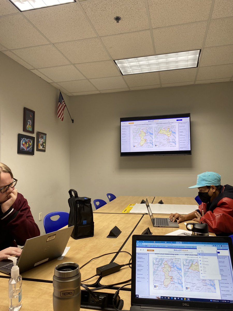 Election season always brings about  authentic learning in American Studies 2. After looking at what will likely be landslide races in 4th + 5th, nice discussion the 7th this morning - redistricting, interest groups, strategic messaging and more!  <a href="/CodeRVA1/">CodeRVA Regional HS</a> #WeAreCodeRVA