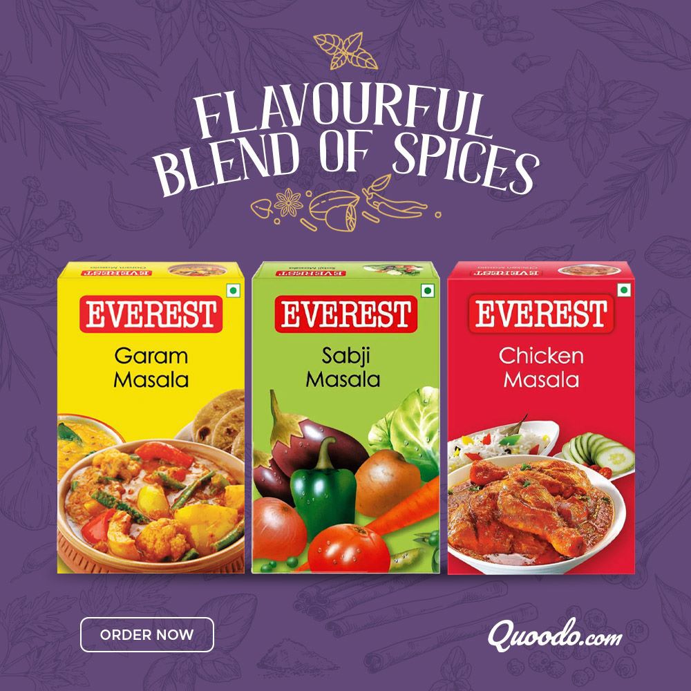Spices to enhance your cooking game 🥘🍲 Order now Everest Masala from Quoodo 🛒 Let your delicacies be the talk of all family gatherings

#spices #everestspices #everestmasala #everestchickenmasala 
#indiangrocery #everest #buynow #onlinesupermarket #quoodo #uae
