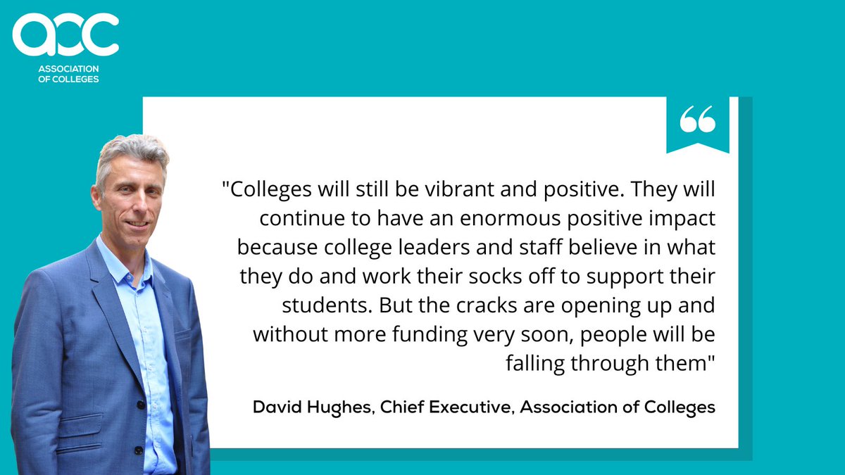AoC_info's tweet photo. Today @CForLearning have launched a paper on the impacts of the cost-of-living crisis on different parts of the post-16 education system. @AoCDavidH says that without more funding very soon, people will be falling through the cracks.

Read more here: https://t.co/RCa8OHeBwe https://t.co/MzcBj0ANXA