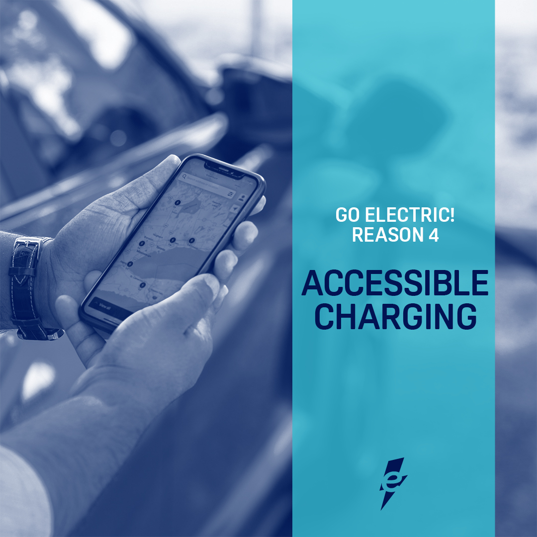 CanadaElectrify's tweet photo. Reason #4: Accessible charging. Charge your EV right at home or public fast-charging is a great way to top up on the road. By 2026, #ElectrifyCanada expects to have over 100 charging locations across nine provinces. There are many reasons to go electric, enjoy your #EV journey. https://t.co/mnF5vRNk4f