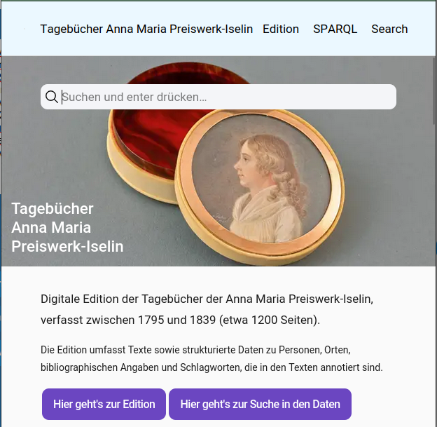arhn_larhra's tweet photo. /!\ English version in replies /!\
#Geovistory #RDF #TEIXML #DigitalHumanities #DigitalHistory #CIDOC_CRM
Dans le cadre de la présentation de https://t.co/72hc14axzS à #dariahch22, voici un beau projet suisse : Tagebücher Anna-Maria Preiwerk-Iselin. https://t.co/wstLh53NuW ↴ https://t.co/ooGViYfswc