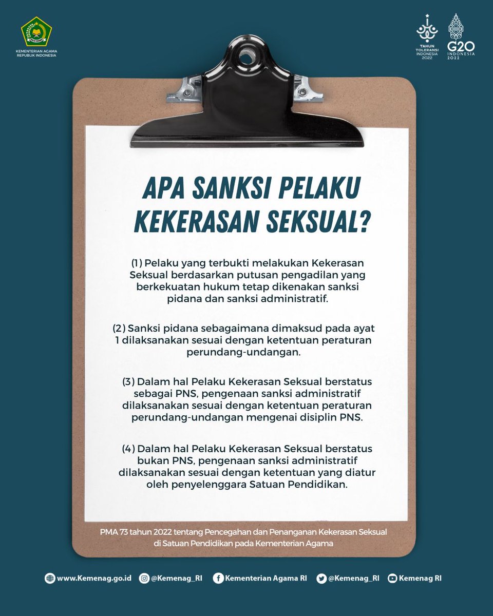 Ayo bersama kita cegah terjadinya kekerasan seksual di lembaga pendidikan