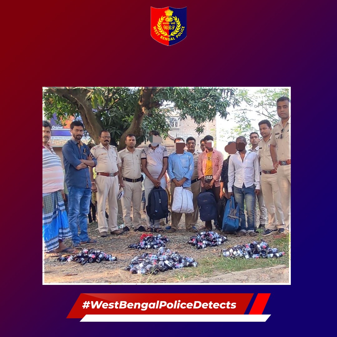 Raninagar PS and Special Operation Group of @SPMurshidabad detained 5 with 500 units of Phensedyl from a bus. Investigation continues! #WestBengalPoliceDetects