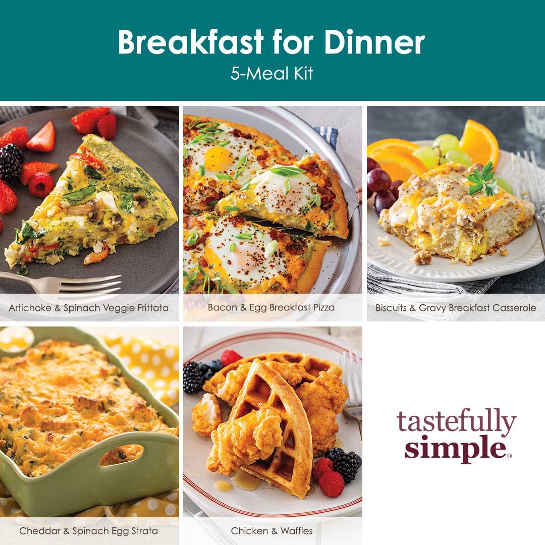 SherryAnnRaimu's tweet photo. Not just for mornings. Pair with fruit or a simple salad for a delicious meal any time of day. Each recipe serves 6. Includes six products plus grocery list and recipes. #simplycooking #tastefullysimple #healthycooking #breakfastfordinner https://t.co/hFZqlzNdco https://t.co/qBJuCFVJs0