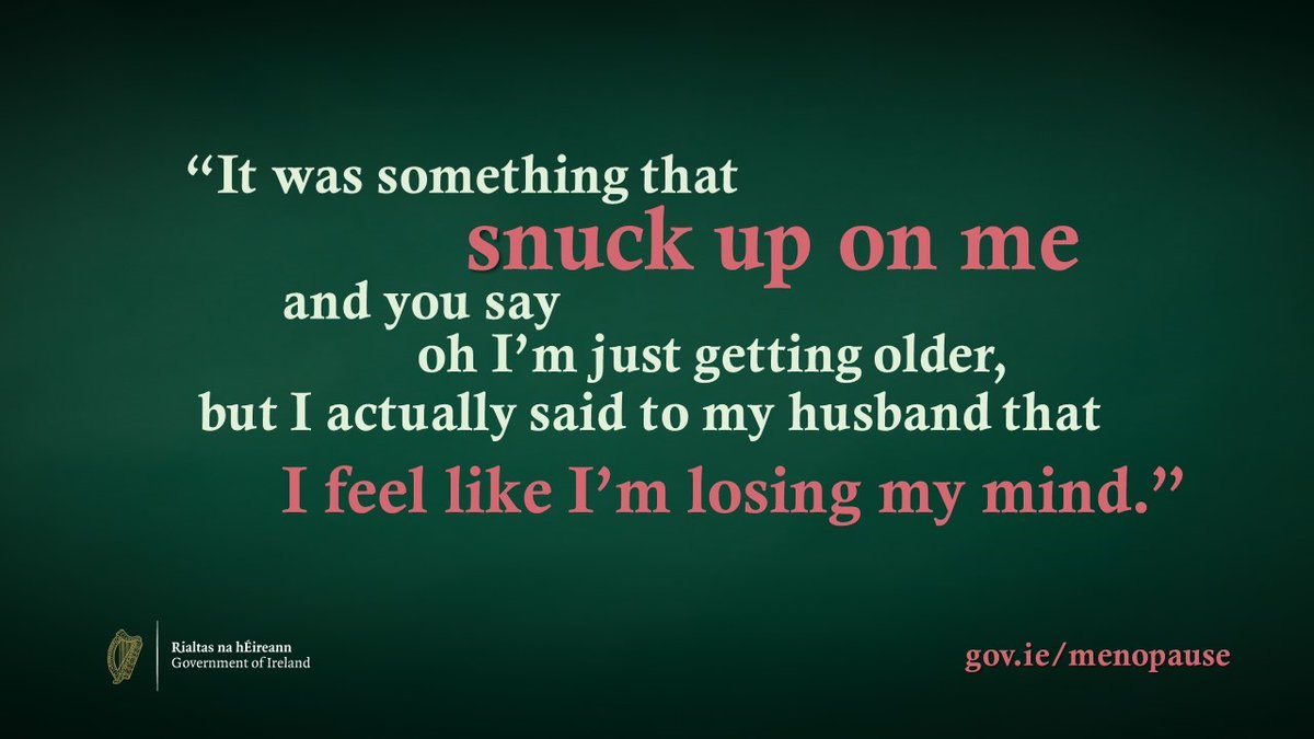 Every woman experiences menopause differently. You may not even recognise it in yourself or your partner. Learn about menopause at gov.ie/menopause/ #TalkAboutMenopause