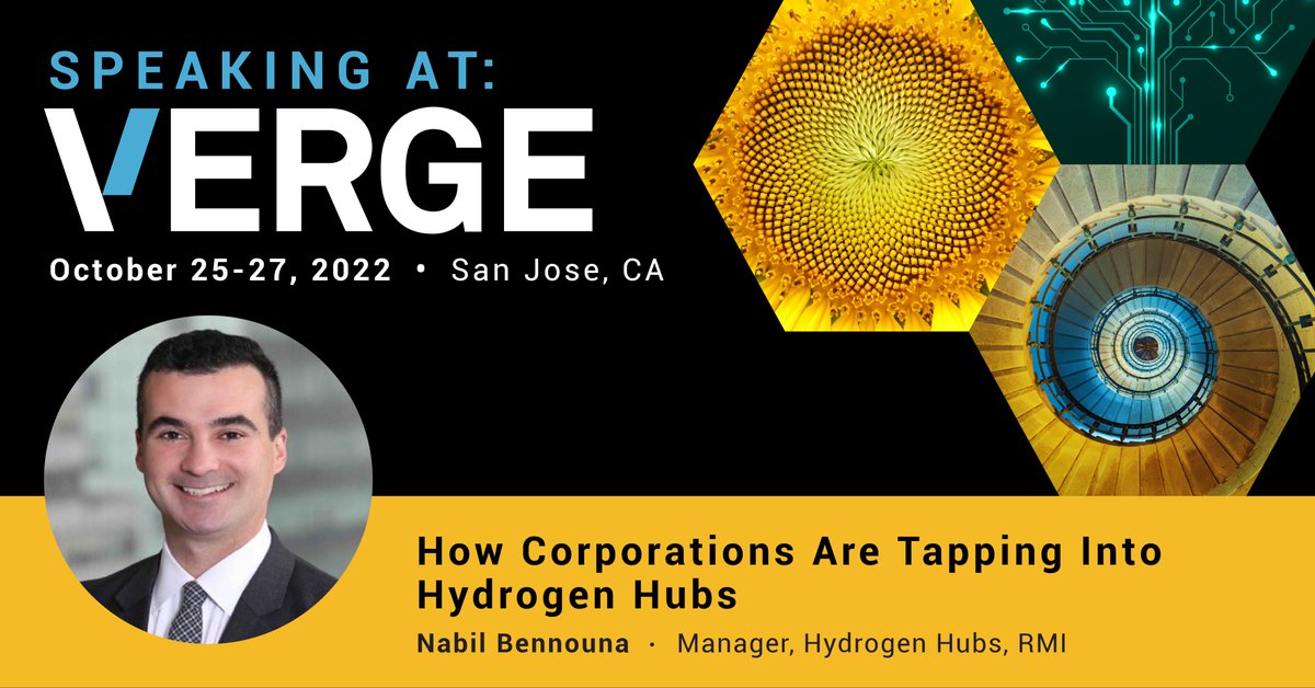 What does the historic push for #CleanHydrogen hubs mean for businesses? How will hubs help corporations decarbonize? Where is the business opportunity? Join @RockyMtnInst's Nabil Bennouna, @hystorenergy's @ClaireBehar & @Orsted's Tommy Gerrity at @GreenBiz #VERGE22 to find out!