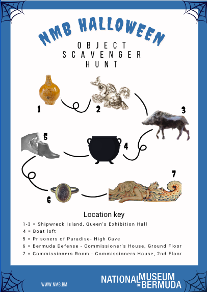 NatlMuseumBDA's tweet photo. This Saturday, NMB will be open until 6pm (last admission 5pm) in coordination with the Dockyard Fall Festival. We have created some family activities to make your NMB visit even more fun! Pick up a scavenger hunt in the Ticket Office to have a spoooooky visit. #visitnmb https://t.co/9gGRsh8Q0i