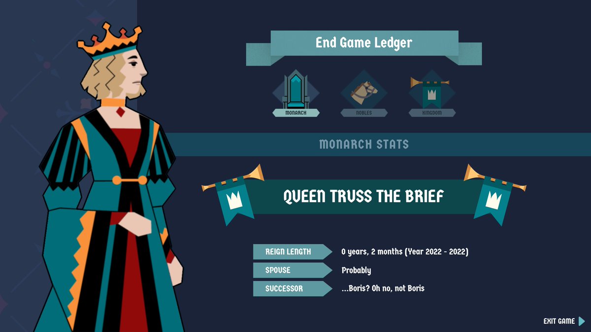 kotc_game's tweet image. Sorry, Liz, your Dynasty ends here... You really should've done a better job managing your Treasury.