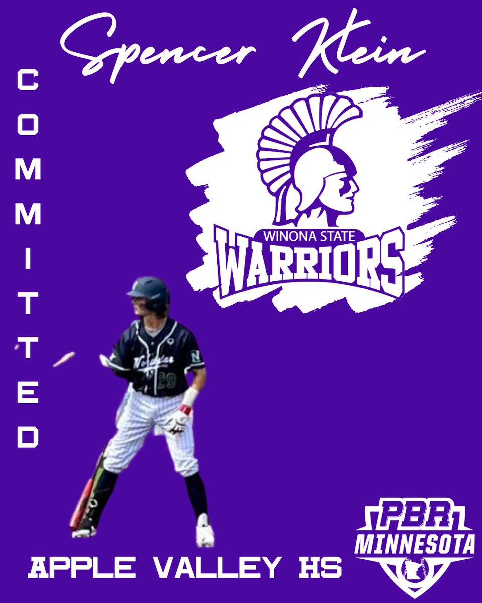 '23 Spencer Klein <a href="/SpencerKlein14/">Spencer Klein</a>, C, <a href="/AVBASEBALL/">AppleValleyBaseball</a> - commits to <a href="/WinonaStateBase/">Winona State Baseball</a> 

Bio 🔗bit.ly/3CO6yKG